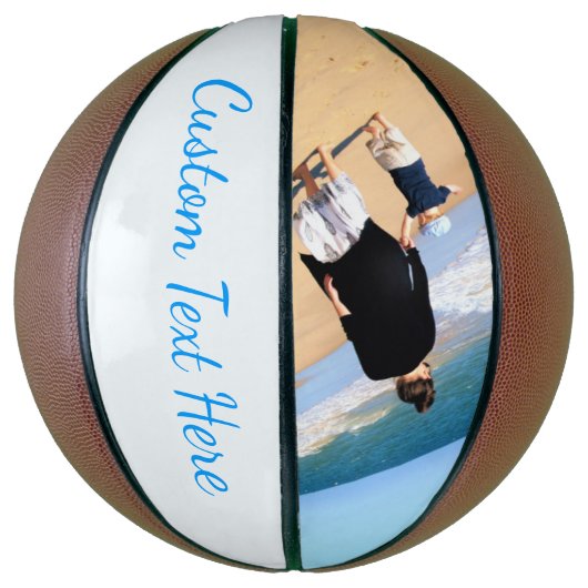 Aangepaste uw foto basketbal cadeau met tekst naam (Verticaal)