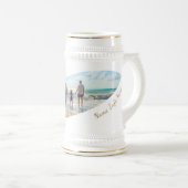 Aangepaste uw foto Bier Stein Gift aangepaste teks Bierpul (Voorkant rechts)