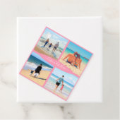 Aangepaste uw foto collage cadeau Labels met tekst (In situ)