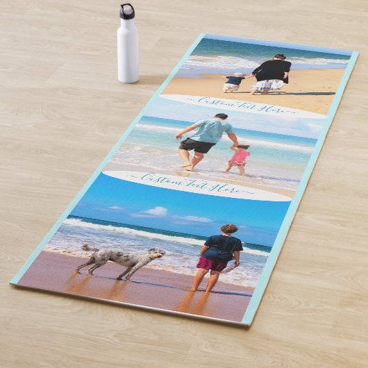 Aangepaste uw foto collage tekst yoga mat cadeau (In situ)