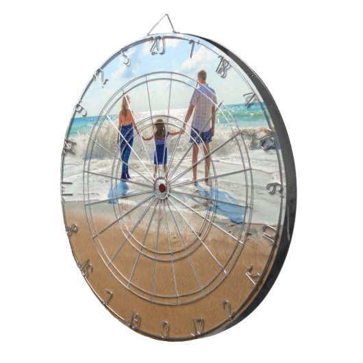 Aangepaste uw foto Dart Board gepersonaliseerd Dartbord (Voorkant Rechts)