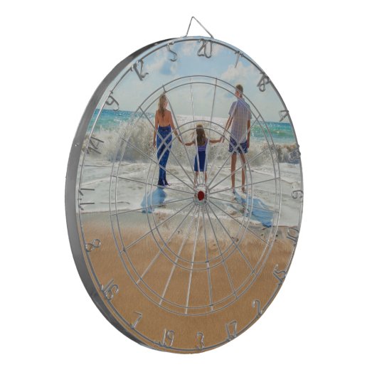 Aangepaste uw foto Dart Board gepersonaliseerd Dartbord (Voorkant Links)