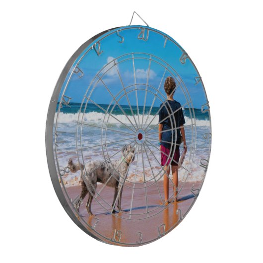 Aangepaste uw foto Dart Board gepersonaliseerde ca Dartbord (Voorkant Links)