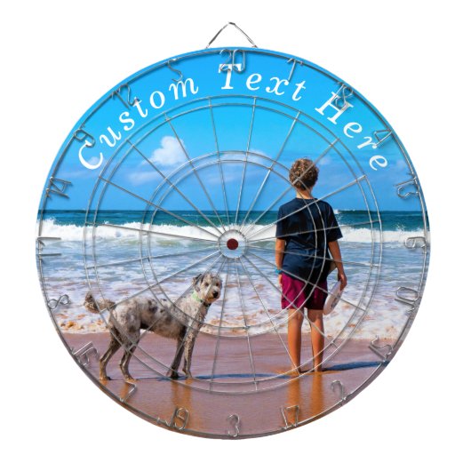 Aangepaste uw foto dartbord en tekst gepersonalise (Voorkant)