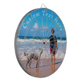 Aangepaste uw foto dartbord en tekst gepersonalise (Voorkant Links)