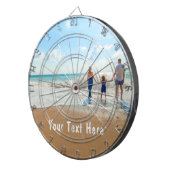 Aangepaste uw foto dartbord met tekst (Voorkant Rechts)