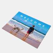 Aangepaste uw foto deurmat welkomsttekst (Schuin)