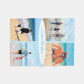 Aangepaste uw foto en tekst collage fleece deken (Voorkant (Horizontaal))