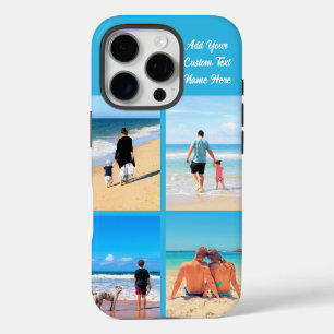Aangepaste Uw Foto en Tekst Collage iPhone Case