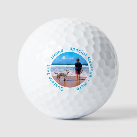 Aangepaste uw foto en tekst golfballen gepersonali (Voorkant)