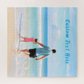 Aangepaste uw foto en tekst puzzel cadeau legpuzzel (Horizontaal)
