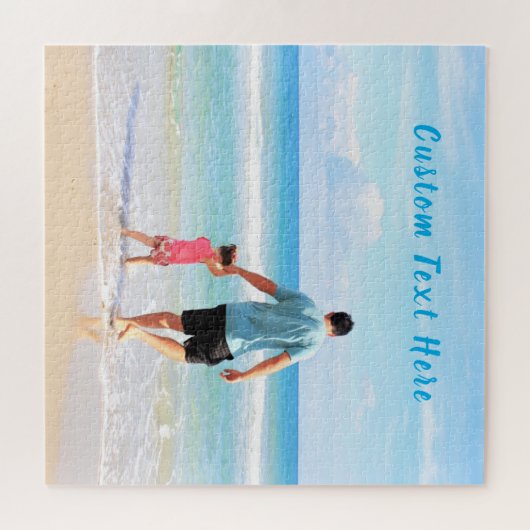 Aangepaste uw foto en tekst puzzel cadeau legpuzzel (Horizontaal)