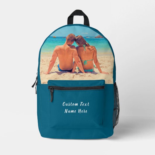 Aangepaste uw foto en tekst rugzak cadeau (Voorkant)