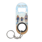 Aangepaste uw foto en tekst Sleutelhanger flesopen Mini Flessenopener (Voorkant)
