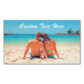 Aangepaste uw foto en tekst Visitekaartje magneet (Voorkant)