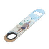 Aangepaste uw foto- en tekstfles Opener Bar Key Speed Flessenopener (Voorkant Gekanteld)