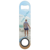 Aangepaste uw foto- en tekstfles Opener Bar Key Speed Flessenopener (Voorkant)