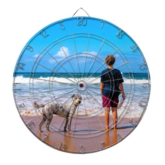 Aangepaste uw foto gepersonaliseerde dart board dartbord (Voorkant)