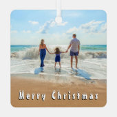 Aangepaste uw foto gepersonaliseerde kerst ornamen metalen ornament (Achterkant)