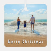 Aangepaste uw foto gepersonaliseerde kerst ornamen metalen ornament (Voorkant)