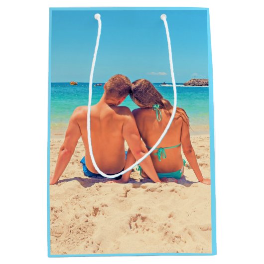 Aangepaste uw foto geschenkzak gepersonaliseerd medium cadeauzakje (Voorkant)