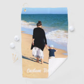 Aangepaste uw foto Golf handdoek cadeau met tekst (Insitu)