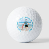 Aangepaste uw foto golfballen met tekst (Voorkant)