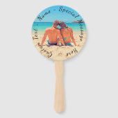 Aangepaste uw foto hand ventilator met tekstnaam handwaaier (Achterkant)