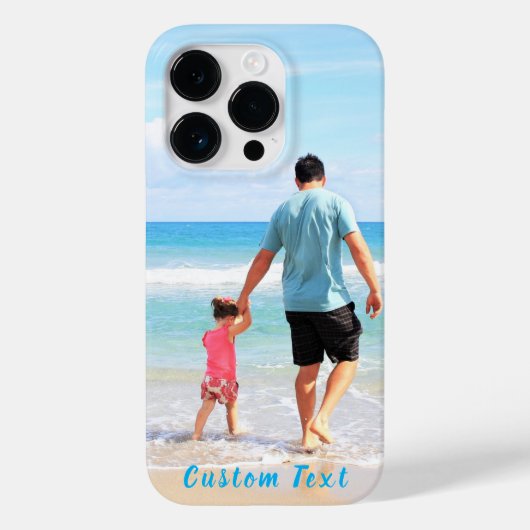 Aangepaste uw foto iPhone Case Gift met tekst (Achterkant)