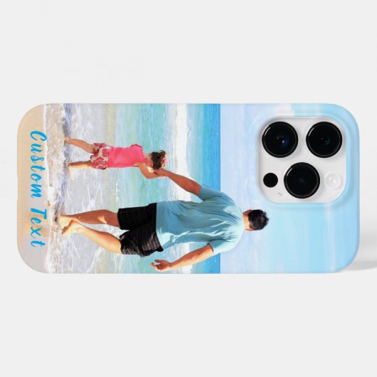 Aangepaste uw foto iPhone Case Gift met tekst (Achterkant (horizontaal))