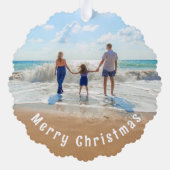 Aangepaste uw foto Kerst Ornament Kaart (Achterkant)