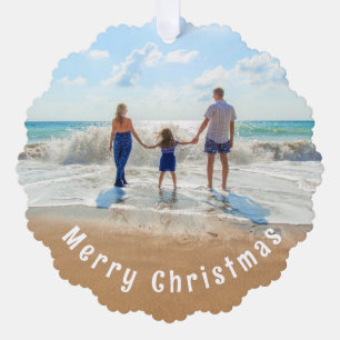 Aangepaste uw foto Kerst Ornament Kaart