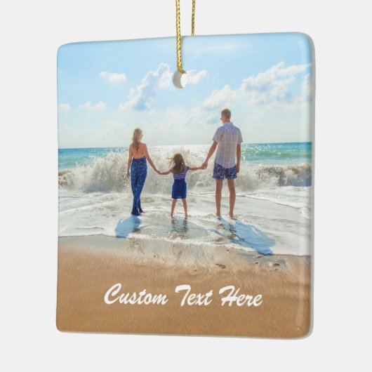 Aangepaste uw foto Kerstmis Ornament Gift en Tekst (Links)