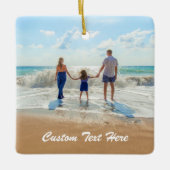 Aangepaste uw foto Kerstmis Ornament Gift en Tekst (Voorkant)