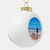 Aangepaste uw foto Kerstmis ornamenten met tekst (Links)