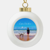 Aangepaste uw foto Kerstmis ornamenten met tekst (Voorkant)