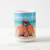 Aangepaste uw foto koffie Mok cadeau met tekst (Center)