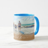 Aangepaste uw foto koffie Mok cadeau met tekst naa (Voorkant rechts)