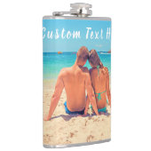 Aangepaste uw foto kolf cadeau met tekst naam heupfles (Rechts)