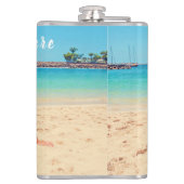 Aangepaste uw foto kolf cadeau met tekst naam heupfles (Achterkant)