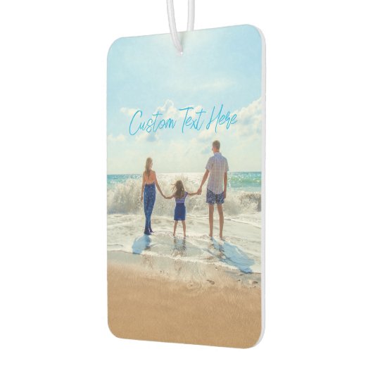 Aangepaste uw foto luchtverfrisser met tekst (Links)