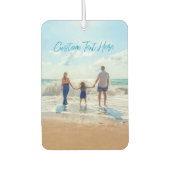 Aangepaste uw foto luchtverfrisser met tekst (Voorkant)