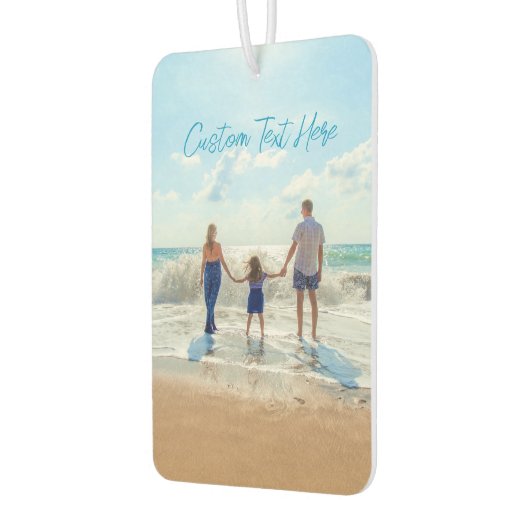 Aangepaste uw foto luchtverfrisser met tekst (Links)