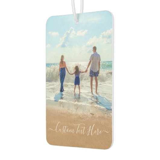 Aangepaste uw foto luchtverfrisser met tekst (Links)