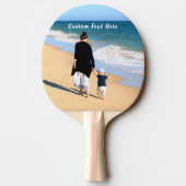 Aangepaste uw foto Ping Pong Paddle Gift met Tekst Tafeltennisbatje (Achterkant)