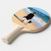 Aangepaste uw foto Ping Pong Paddle Gift met Tekst Tafeltennisbatje (Voorkant Gekanteld)