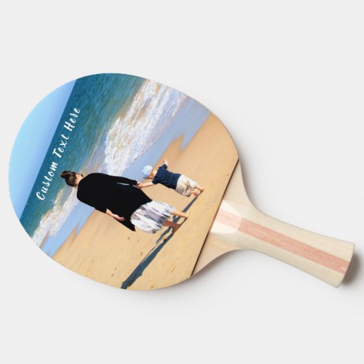 Aangepaste uw foto Ping Pong Paddle Gift met Tekst Tafeltennisbatje (Zijkant)