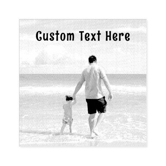 Aangepaste uw foto Rubber stempel met tekst (Afrduk)