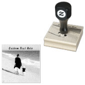 Aangepaste uw foto Rubber stempel met tekst (Gestempeld)