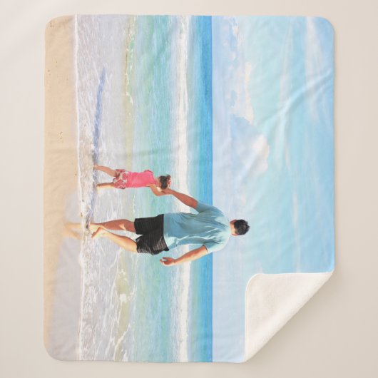 Aangepaste uw foto Sherpa deken gepersonaliseerd (Voorkant)